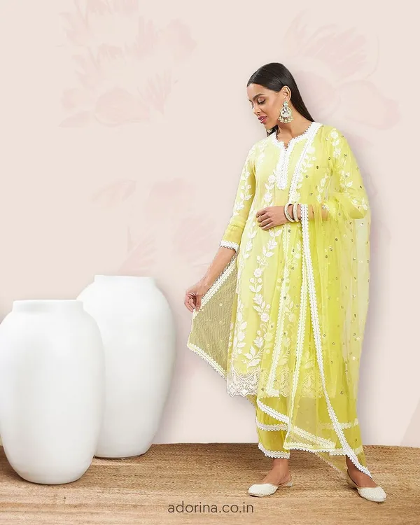 Yellow_Cotton_Embroidered_Kurta_Set_With_Dupatta_For_Women
