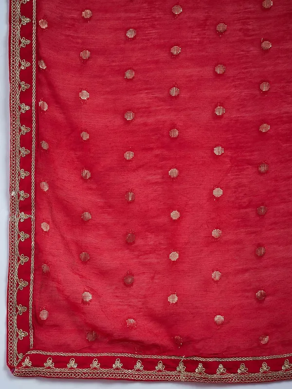 Red_Cotton_Embroidered_Kurta_Set_For_Women