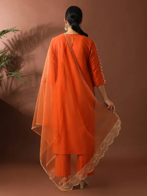 Orange_Cotton_Embroidered_Kurta_Set_With_Dupatta_For_Women