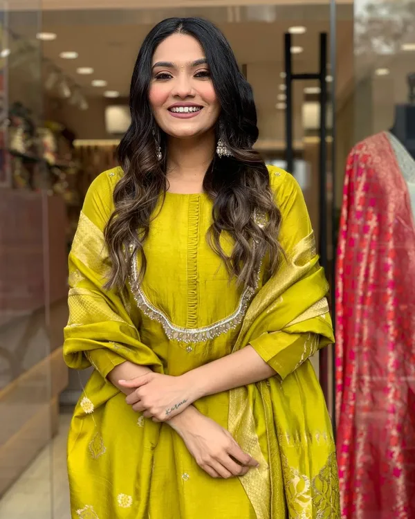 Mustard_Yellow_Cotton_Embroidered_Kurta_Set_For_Women