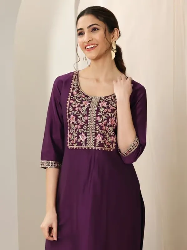 Purple_Cotton_Embroidered_Kurta_Set_For_Women