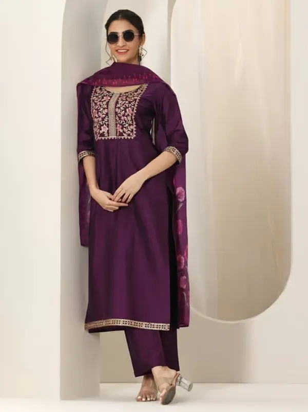 Purple_Cotton_Embroidered_Kurta_Set_For_Women