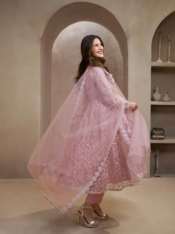 Pink_Cotton_Embroidered_Anarkali_Suit_Set_For_Women