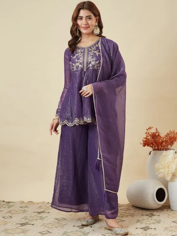 Purple_Cotton_Embroidered_Kurta_Palazzo_Set_For_Women