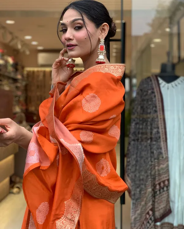 Orange_Cotton_Embroidered_Straight_Kurta_Set_For_Women