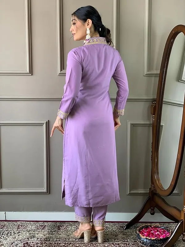 Purple_Cotton_Embroidered_Kurta_Set_For_Women