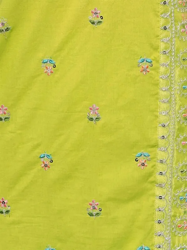 Lime_Green_Cotton_Straight_Kurta_Set_For_Women