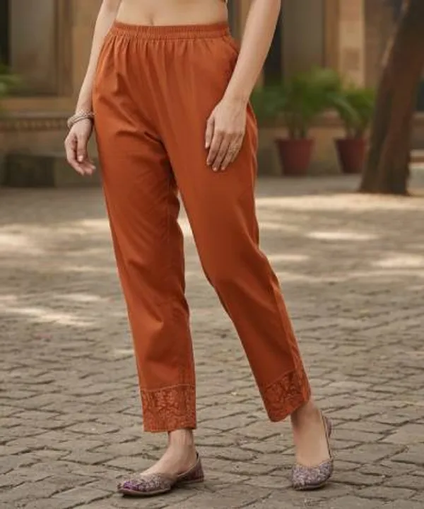 Orange_Cotton_Embroidered_Kurta_Set_With_Dupatta_For_Women