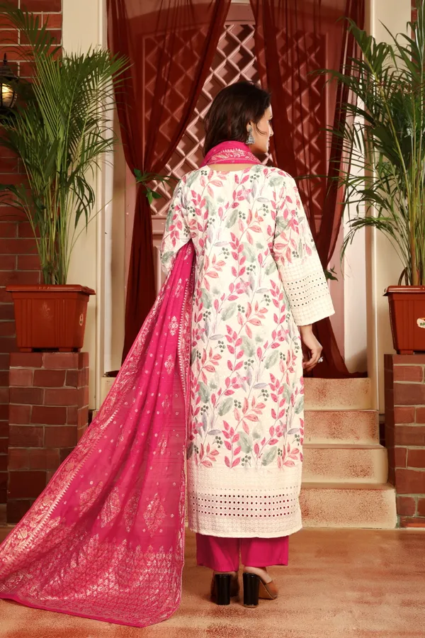 Off_White_Pink_Cotton_Floral_Printed_Kurta_Set_For_Women