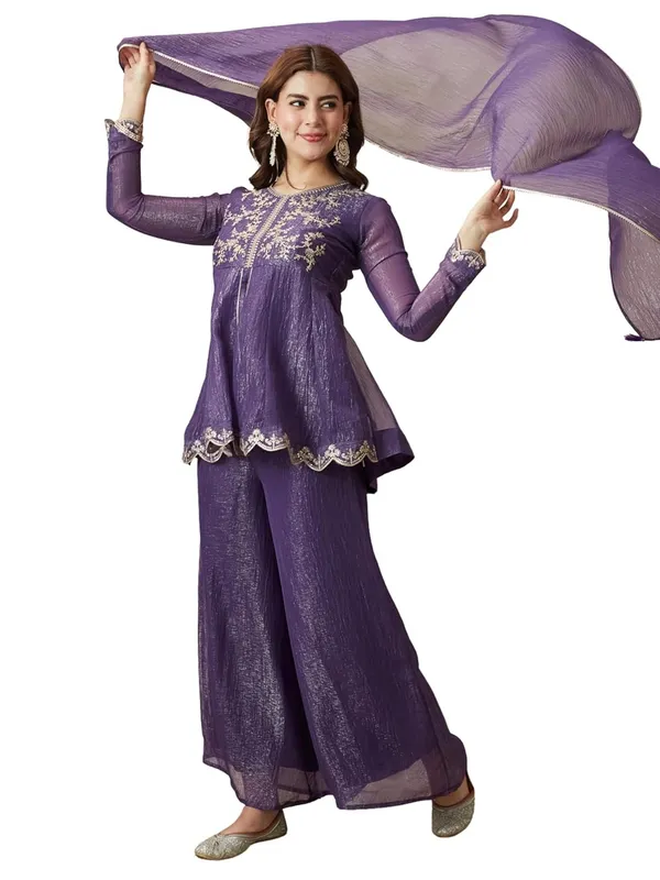 Purple_Cotton_Embroidered_Kurta_Palazzo_Set_For_Women