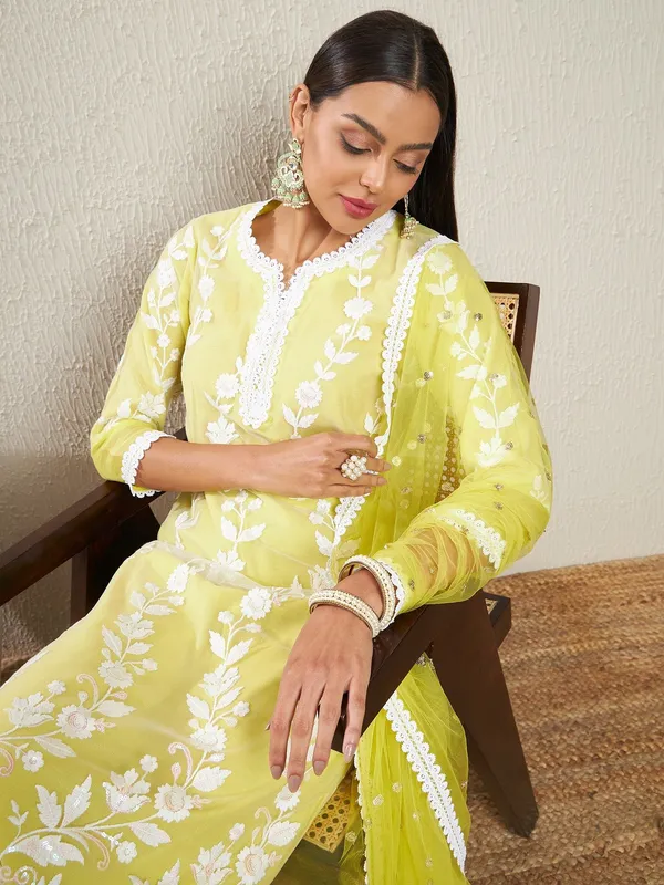 Yellow_Cotton_Embroidered_Kurta_Set_With_Dupatta_For_Women