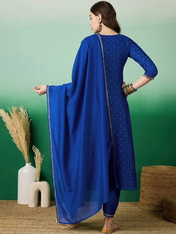 Royal_Blue_Cotton_Embroidered_Kurta_Set_For_Women