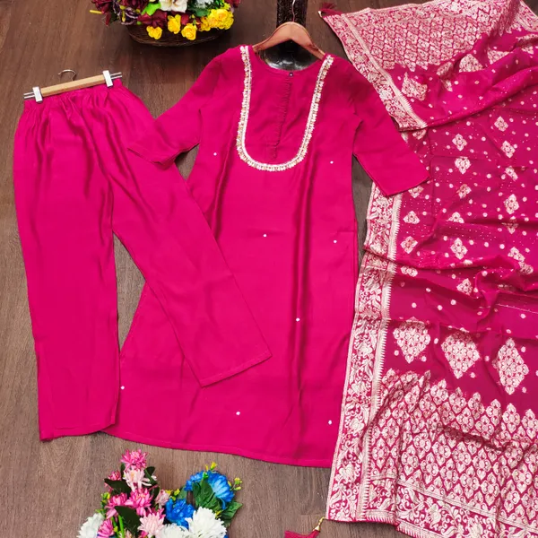 Pink_Cotton_Embellished_Kurta_Set_For_Women