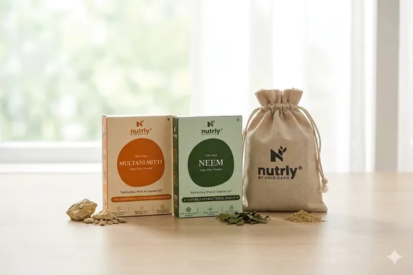 Nutrly_face_pack_combo_Pure_Neem_Powder_And_Multani_Mitti_Antibacterial_Skin_And_Hair_Care