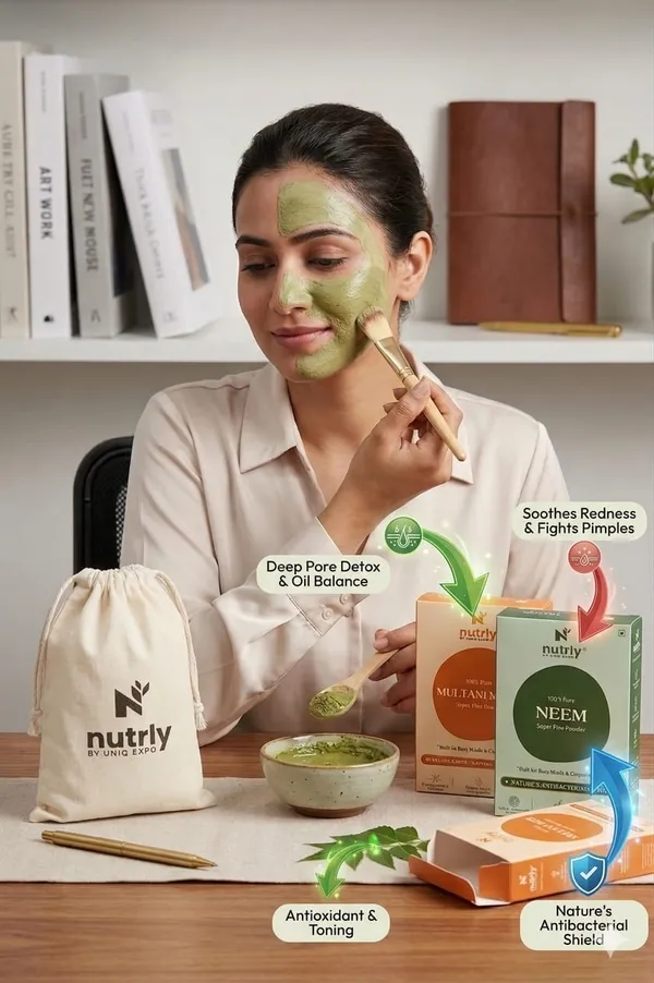 Nutrly_face_pack_combo_Pure_Neem_Powder_And_Multani_Mitti_Antibacterial_Skin_And_Hair_Care