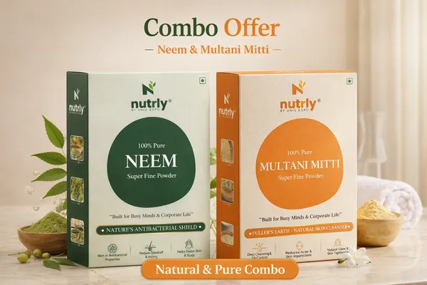 Nutrly_face_pack_combo_Pure_Neem_Powder_And_Multani_Mitti_Antibacterial_Skin_And_Hair_Care