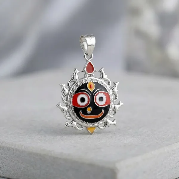 Silver_Enamel_Lord_Jagannath_Pendant_For_Women