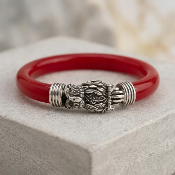Red_Resin_Oxidized_Silver_Dragon_Head_Cuff_Bracelet_For_Women