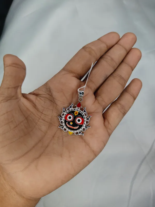 Silver_Enamel_Lord_Jagannath_Pendant_For_Women