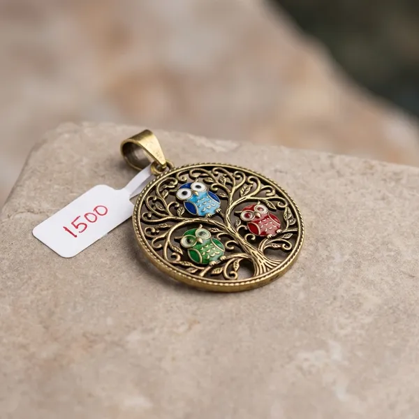 Antique_Brass_Enamel_Tree_Of_Life_Owl_Pendant_For_Women