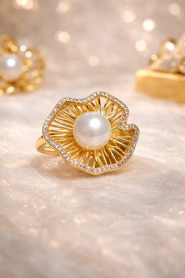 Pearl_Floral_Statement_Ring_Gold