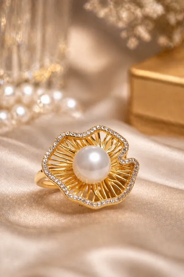 Pearl_Floral_Statement_Ring_Gold