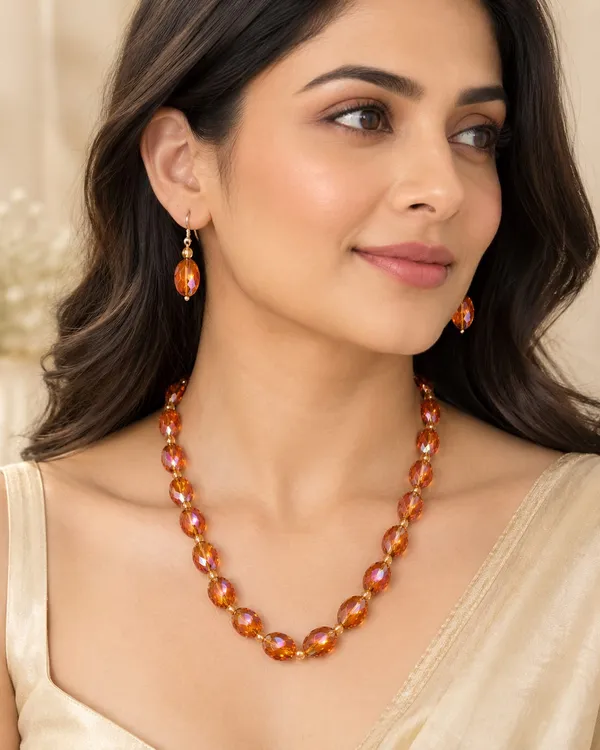 Amber_Faceted_Crystal_Necklace_Set_with_Matching_Drop_Earrings