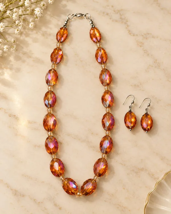 Amber_Faceted_Crystal_Necklace_Set_with_Matching_Drop_Earrings