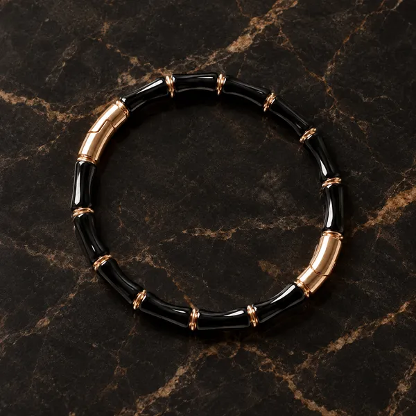 Black_&_Rose_Gold_Openable_Bracelet
