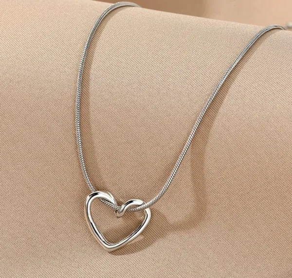 Combo_Pack_of_2_Gold_&_Silver_Plated_Heart_Pendant_Snake_Chain_Necklace_for_Women_&_Girls_|_Trendy_Minimalist_Fashion_Jewellery