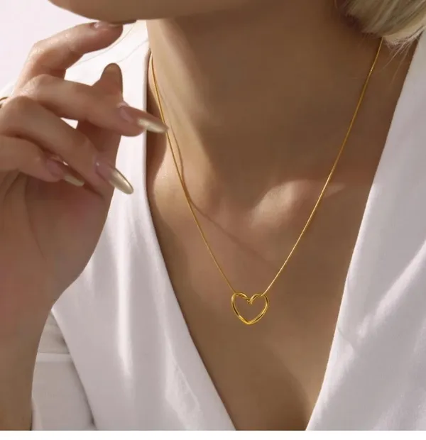 Combo_Pack_of_2_Gold_&_Silver_Plated_Heart_Pendant_Snake_Chain_Necklace_for_Women_&_Girls_|_Trendy_Minimalist_Fashion_Jewellery