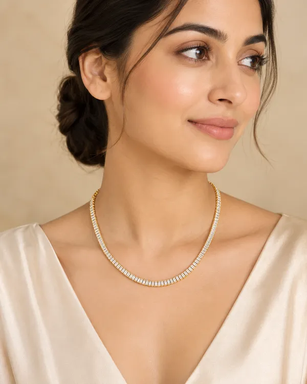Gold-Tone_Baguette_Crystal_Tennis_Necklace