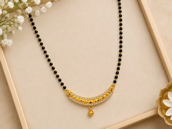 Gold-Tone_Curved_Stone-Studded_Black_Beaded_Mangalsutra_Necklace