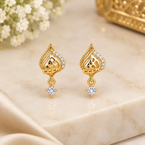 Gold-Tone_Stone_Studded_Bali_Earrings_with_Dangling_Crystal