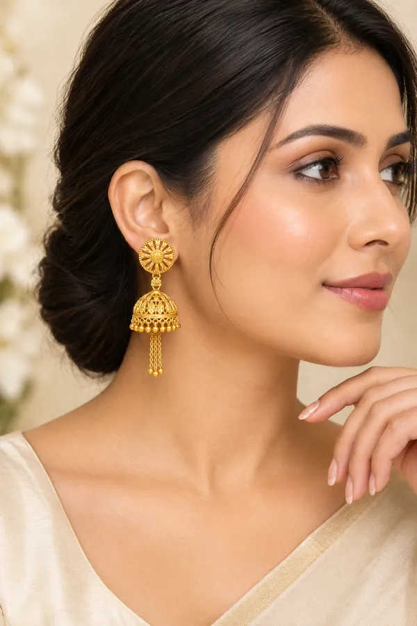 Gold-Tone_Traditional_Jhumka_Earrings_with_Chain_Tassels