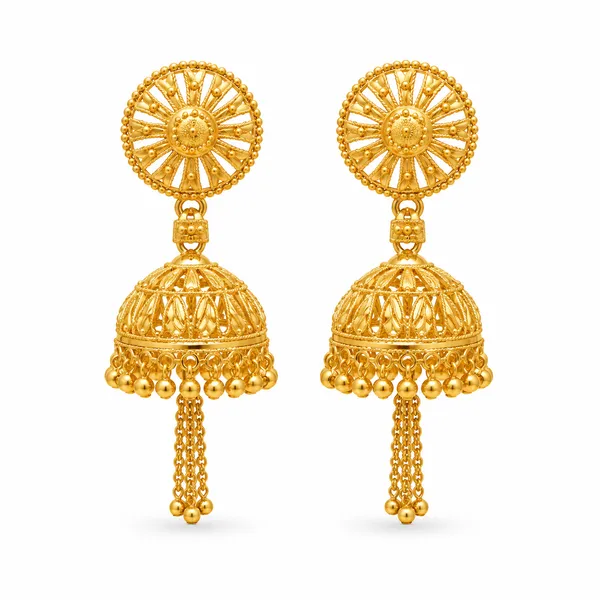 Gold-Tone_Traditional_Jhumka_Earrings_with_Chain_Tassels