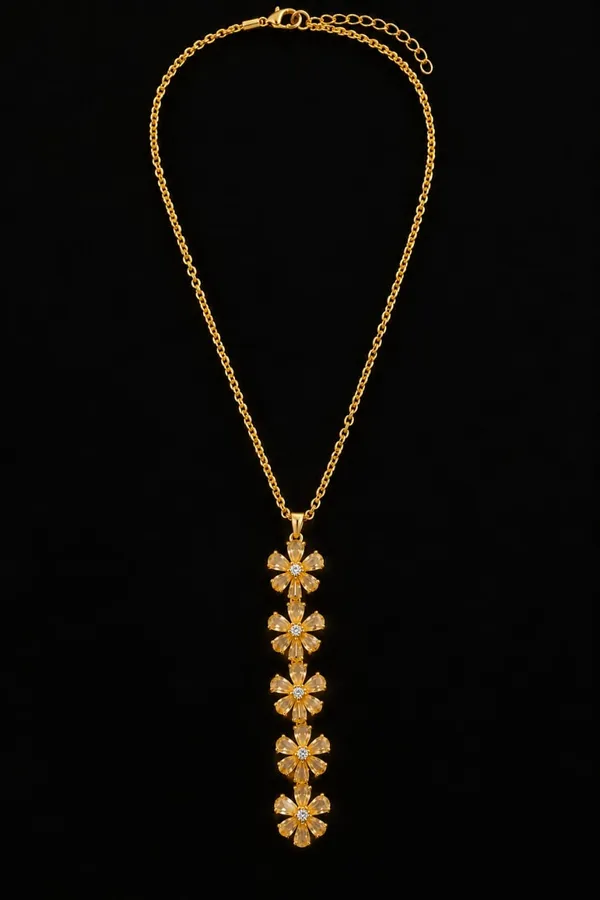 Golden_Cascading_Floral_Statement_Necklace
