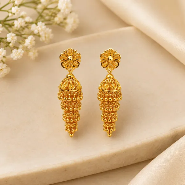 Golden_Floral_Layered_Jhumka_Earrings