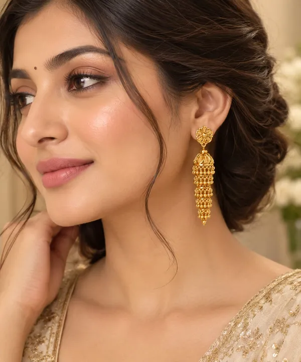 Golden_Floral_Layered_Jhumka_Earrings
