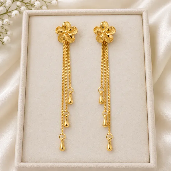 Golden_Floral_Long_Tassel_Drop_Earrings_for_Women
