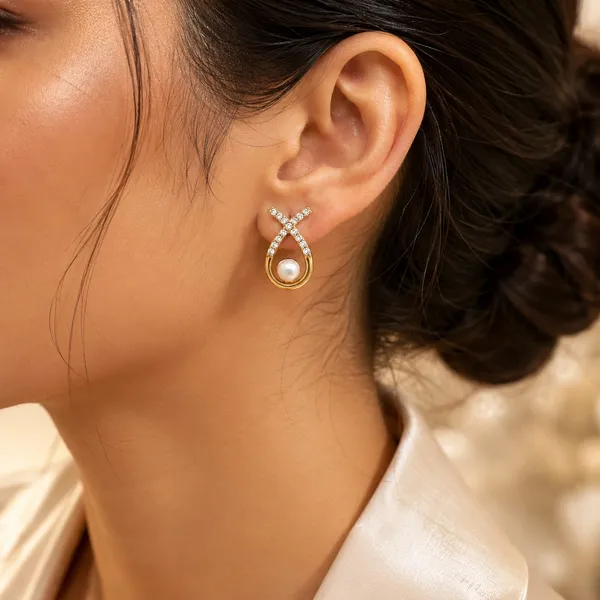 Golden_Pearl_X-Crossover_Drop_Earrings