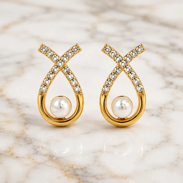 Golden_Pearl_X-Crossover_Drop_Earrings