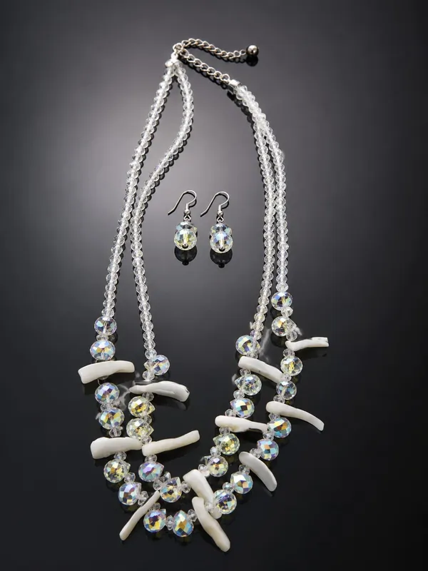 Iridescent_Crystal_&_White_Beaded_Layered_Necklace_Set_with_Earrings