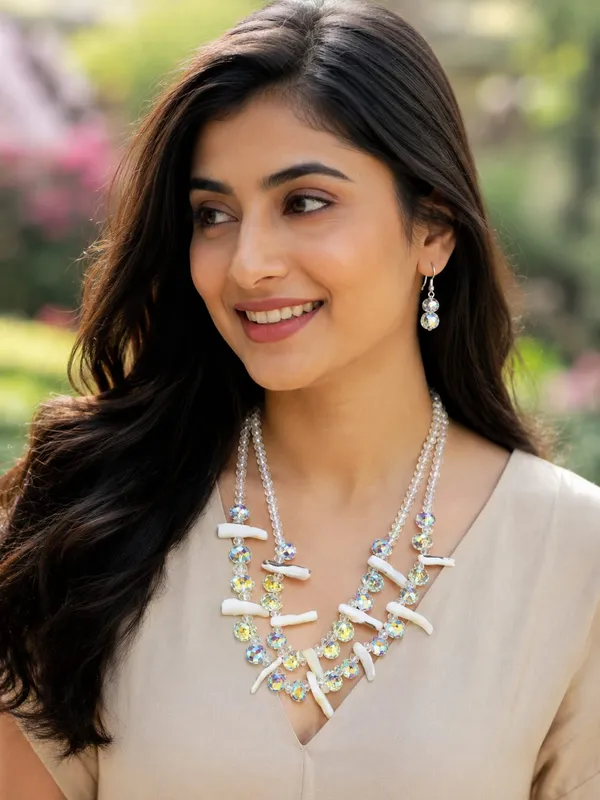 Iridescent_Crystal_&_White_Beaded_Layered_Necklace_Set_with_Earrings