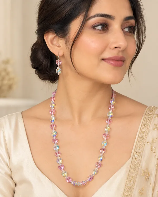 Multicolor_Crystal_Heart_Beaded_Necklace_&_Earrings_Set