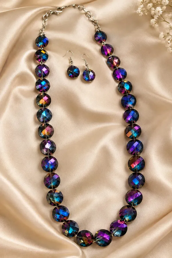 Multicolour_Iridescent_Crystal_Beaded_Necklace_Set