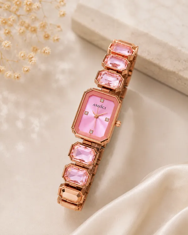 Pink_Crystal_Women's_Analog_Watch