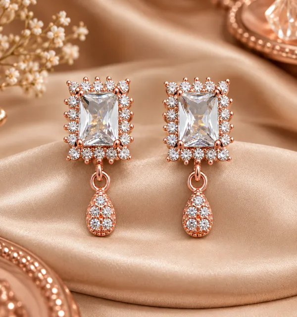 Rose_Gold_Emerald-Cut_Cubic_Zirconia_Halo_Drop_Earrings_with_Teardrop_Dangle