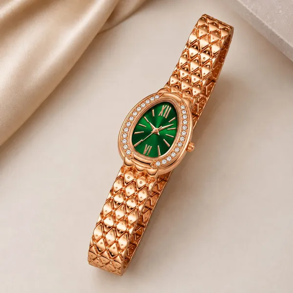 Rose_Gold_Green_Dial_Crystal_Bracelet_Watch_for_Women