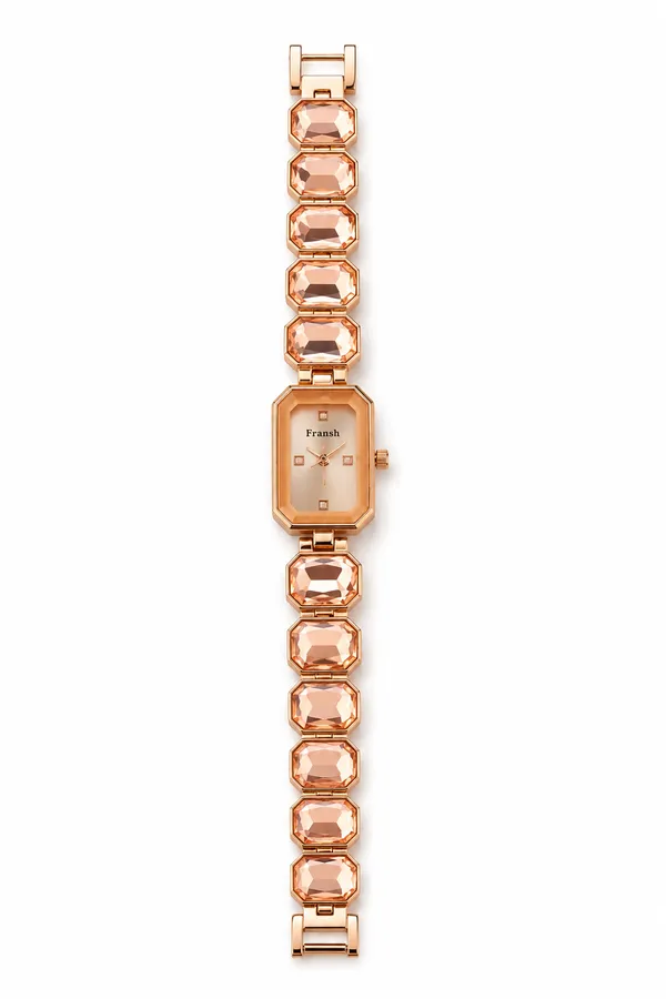 Shukrana_Jewels_Women_Rose_Gold-Toned_Peach_Crystal_Analog_Watc